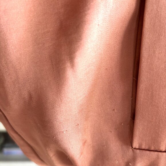 Silence + Noise Satin XLarge Zip Front Jacket Peach Anthropologie Pockets - Picture 6 of 11